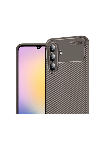 Newface - 574 - Samsung Galaxy S25 Fe Auto Focus Karbon Kapak - Kmrsfres - - Kahverengi
