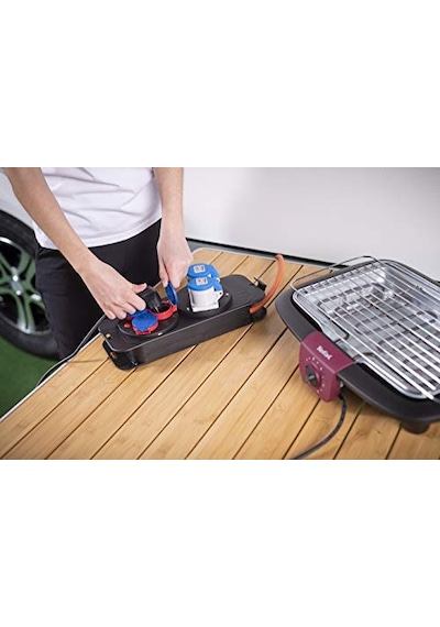 Cee 230 V Kamp Elektrik Dağıtıcı, Topraklı Fişli 2 X Cee Priz, 3 X Topraklı Priz, 1,5 M H07rn-f 3g2,5 Kablo, Tur 0