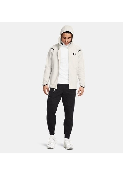 Under Armour Ua Unstoppable Flc Fz Hd Erkek Fermuarlı Sweatshirt 1389352-110 Beyaz