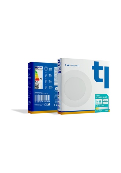 Redeem C12W Downlight, Titreşimsiz, Göz Konforu, 706 Lümen, Sıcak Beyaz, 2700 Kelvin Beyaz