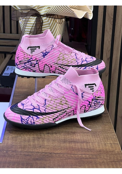 Erkek Likralı Çoraplı Halısaha Spor Ayakkabı- Pembe Fuşya-655 Pembe Erkek Likralı Çoraplı Halısaha Spor Ayakkabı- Pembe Fuşya-655 Pembe
