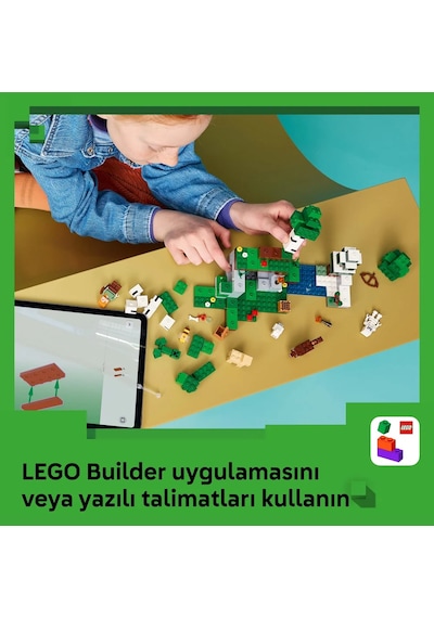LEGO® Minecraft® İlk Gece Macerası 21593 - 8 Yaş ve Üzeri Çocuklar için 7 Figür İçeren Yaratıcı Oyuncak Yapım Seti (301 Parça)