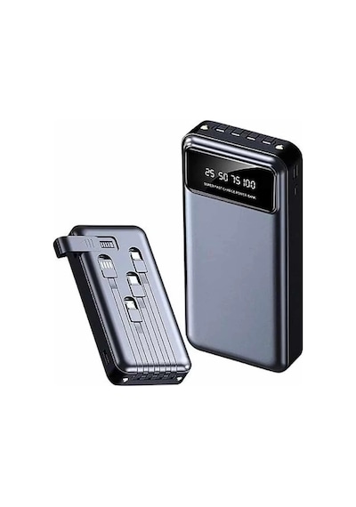 Powerbank 20.000 Mah Hızlı Şarj Özellikli Taşınabilir Usb Girişli Siyah