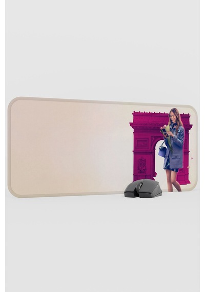 Emily İn Paris V3 70x30 Xl Gaming Kauçuk Kaymaz Taban Mouse Pad Fare Altlığı