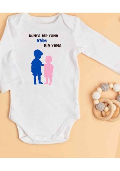 Lupi İsimli Zıbın Yazılı Bebek Zıbın Somon-kırmızı Beyaz