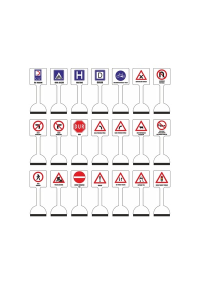 Ahşap Trafik Seti 21 Parça