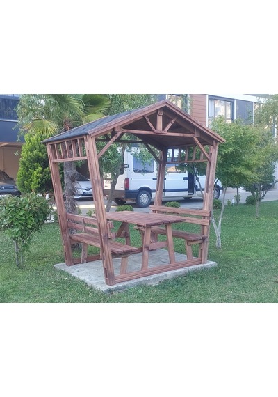 Ahşap Gölgelik Kamelya Pergola P5 Maun