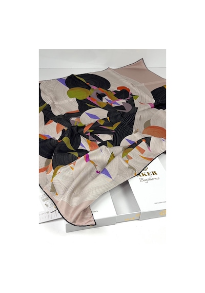 Aker Bosphorus Çift Taraflı İpek Twill Eşarp 89147112 Pudra