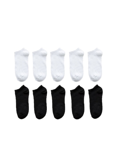 Bgk Unisex Siyah+Beyaz Koton 72 Çift Patik Ekonomik Fiyat Toptan Satış Beyaz Siyah Beyaz - Siyah