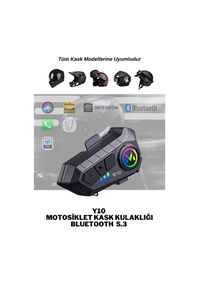 Motosiklet Kask Kulaklık Bluetooth 5.3 Destekli İntercom 2 Yıl Garantili Süresi Kategorisi