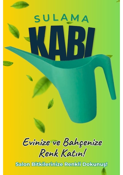 Turkuaz Sulama Kabı 1 Litre Modern Tasarımlı Bitki Sulama Kabı - Çiçek, Saksı Ve Bahçe Kullanımı