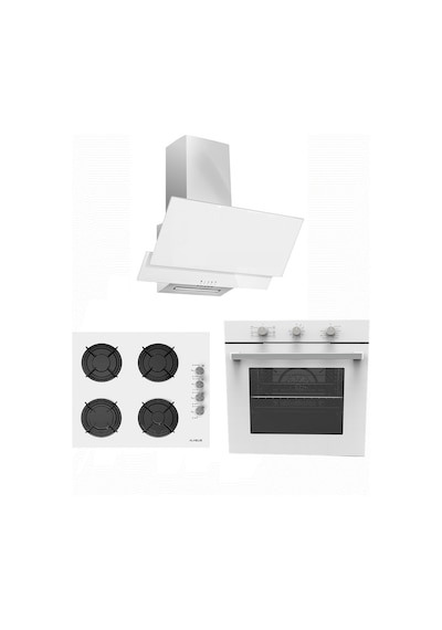 Alveus Ecoplus AF860 - A10 - AD07 Beyaz Ankastre Set