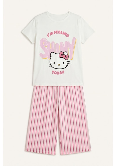 Defacto Hello Kitty Kısa Kollu Pijama Üstü Esnek Belli Kapri Pijama Altı 2li Pijama Takımı Kız Çocuk H2766a826sppn424 Pembe-pn424 Defacto Hello Kitty Kısa Kollu Pijama Üstü Esnek Belli Kapri Pijama Altı 2li Pijama Takımı Kız Çocuk H2766a826sppn424 Pembe-pn424
