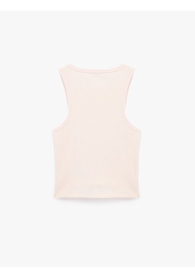 Koton Pamuklu Kaşkorse Kolsuz Bisiklet Yaka Bluz Pembe 6sal30052ık Gül