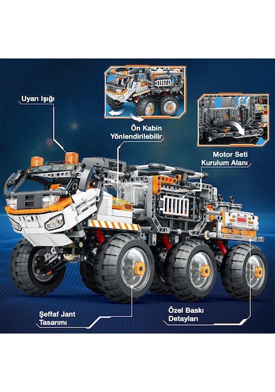 Reobrix 99005 Star Revenge :transporter Kumanda&motorlu Yaratıcı Yapı Blok Seti Building Blocks - 1758 Parça