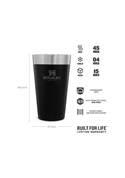 Stanley Adv 16oz Vac Pınt Termos Bardak 0,47 Lt 10-02282-058 Siyah
