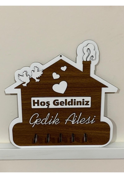 Hoş Geldiniz Kişiye Özel Anahtar Askısı, Anahtarlık