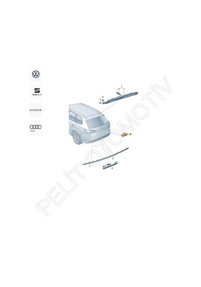 Arteon Plaka Lambası Ledli 3g5943021a 2017-2023