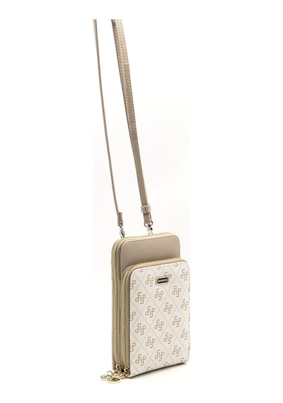 Silver Polo Sp1011 Kadın Telefon Çantası Monogram Bej-kum