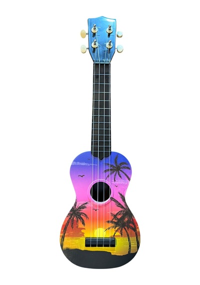 Soprano Ukulele Hawaii Desenli Kapak