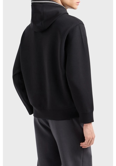 Emporio Armani Streç Regular Fit Kapüşonlu Erkek Sweat 6D1M99 1JRRZ 0999 Siyah