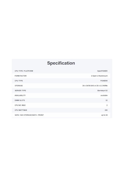 IBM Barreleye G2 – DVT L10 Server Sunucu ve Güç Kaynağı