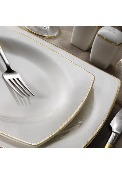 Kütahya Porselen Bone Mare 62 Parça Yemek Takımı Dekor 1074121
