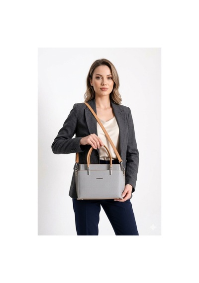 Just Polo Kadın Gri El Ve Omuz Çantası-bd4045 GRİ