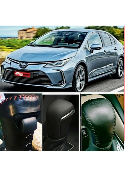 Toyota Corolla Uyumlu 19/24 Hakiki Deri El Yapımı Otomatik Vites Topuzu Kılıfı