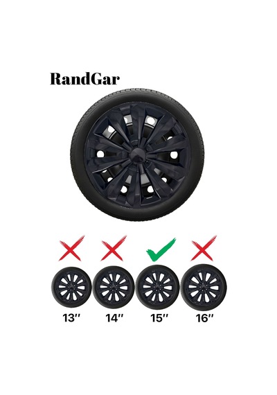 Ford Courier 15 İnç Jant Kapağı 4 Adet Siyah S109 Rand