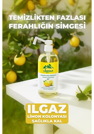 Ilgaz Limon Kolonyası Pompalı 750 ML