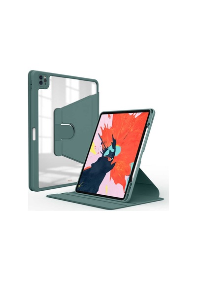 İpad Pro 11 2021 3.nesil A2377-a2459-a2301-a2460 Uyumlu 360 Dönebilen Standlı Nayn Tablet Kılıfı - Mavi Açık - T19647