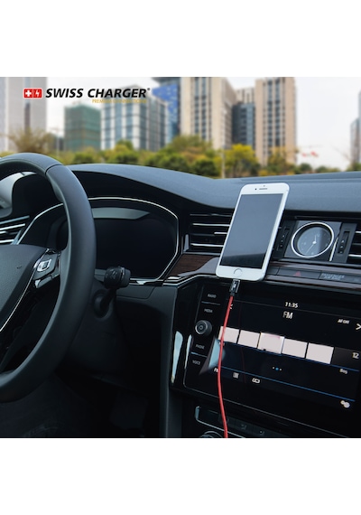 Swiss Charger Apple Uyumlu iOS Lightning Manyetik Uçlu Şarj ve Data Kablosu