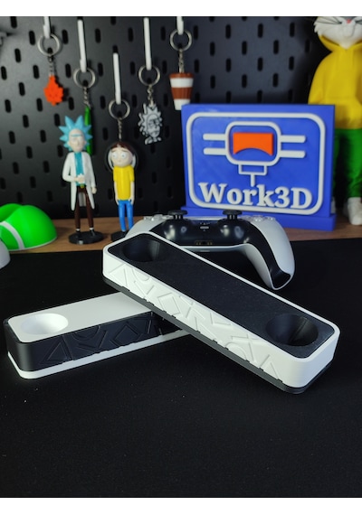 Ps5 Dualsense Oyun Kolu Standı 3d Baskı Masaüstü Düzenleyici Siyah