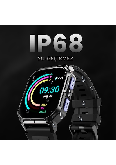 HiFuture Ultra3 2.01" BT Arama IP68 Su Geçirmez AOD Ekran SpO2 Akıllı Saat (Hifuture Türkiye Garantili)