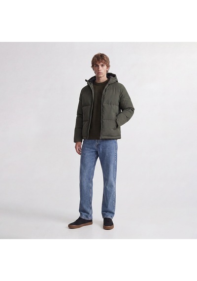 Jack & Jones Jack&jones Galaxy Puffer Erkek Yeşil Kapüşonlu Mont