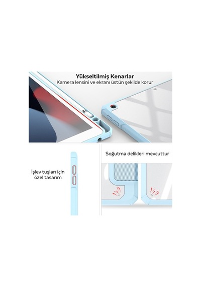 Dux Ducis Apple Uyumlu iPad 7-8 -9 10.2 (2019,2020,2021) Kılıf Kalem Bölmeli