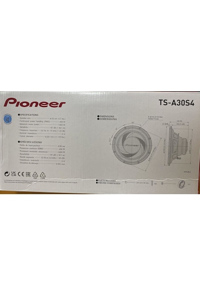 Pioneer Ts-a30s4 1400 Watt 30 Cm Subwoofer