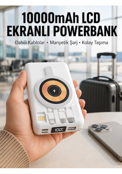 Hepsi Lcd Göstergeli Manyetik Powerbank Type C Usb Girişli Yeni Nesil Najmaddin Diğer