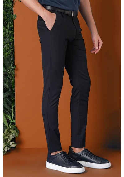 Efor Slim Fit Yan Cep Esnek Pamuk Casual Lacivert Pantolon P 1147 Lacivert