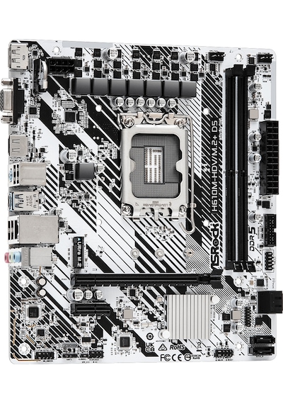 Asrock H610m-hdv M.2+ D5 5600mhz Ddr5 Soket 1700 M.2 Usb 3.2 Hdmı Matx Anakart H610m-hdv M.2+ D5