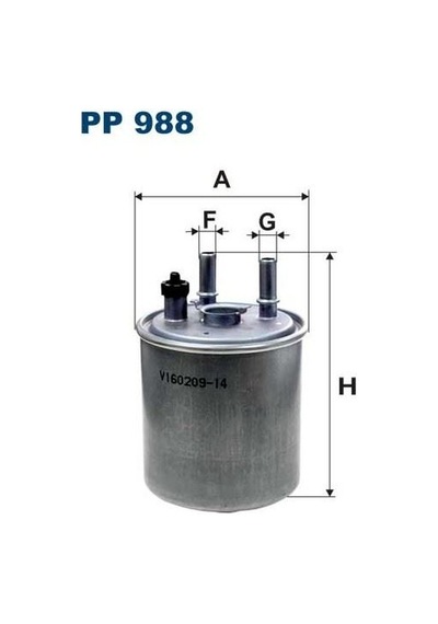 Fıltron Pp 988 Yakıt Fıltresı Kango Iıı Twıngo 1,5dcı Laguna Iıı 1,5dcı / 2,0dcı 08