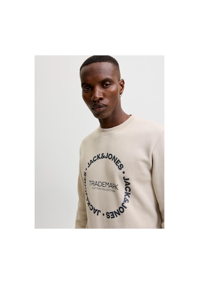 Jack & Jones Jjbenson Sweat Crew Neck Moonbeam Erkek Sweatshirt 12298497 Bej