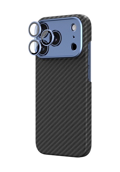 Apple Uyumlu iPhone 18 Pro Kılıf M-safeli 1500d Aramid Fiber Amazingthing Titan Max Slens Serisi Kapak Mavi