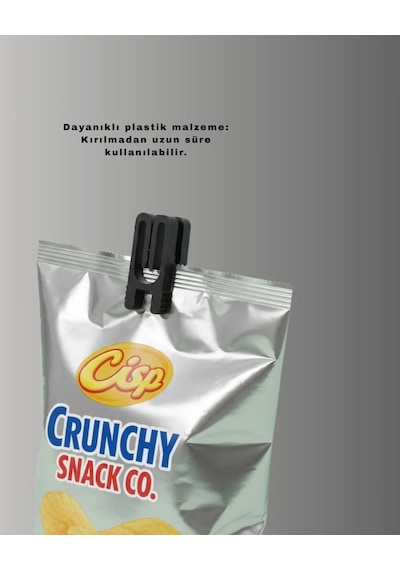 Cips Kahve Ve Bakliyat İçin Poşet Kapatma Mandalı 10 Lu Açık Lacivert