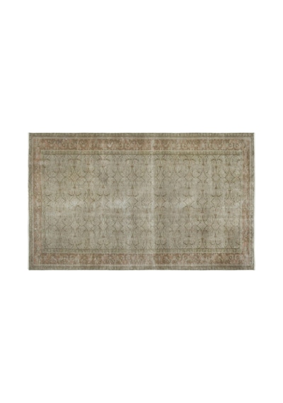 El Dokuması Vintage Yün-pamuk Gri Halı 18606 158 X 256 Cm