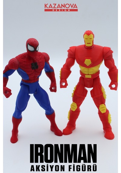 Kazanova Design Iron Man Aksiyon Figürü 14 Cm Marvel Masaüstü Dekoratif Hediyelik