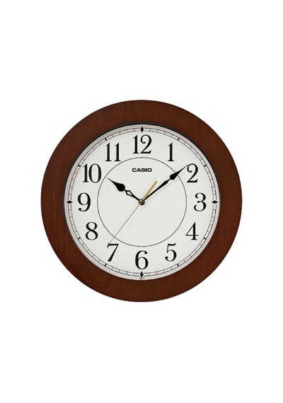 Casio Iq-133-5df Plastik Kasa Kahverengi Renkli 36 Cm Çaplı Modern Quartz Saniye Mekanizmalı Duvar Saati