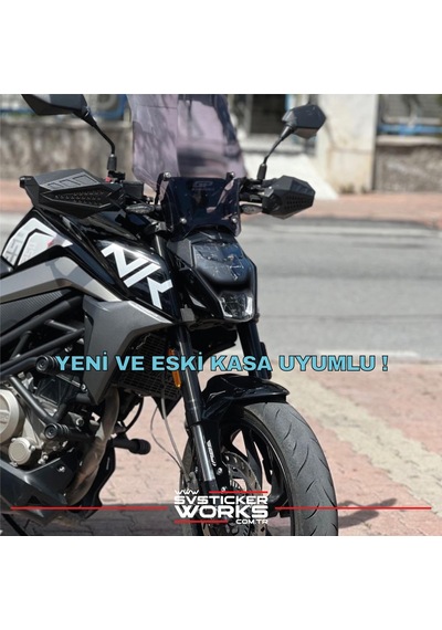 Cfmoto Nk250 Far Sticker 2018-2025 Uyumlu Hazır Far Sticker Kit Siyah