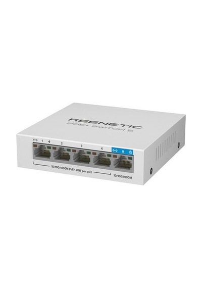 Keenetic Poe+ Switch 5, 1x1gbit, 4x1gbit Poe+ Port, Ieee 802.3af/at Max.30w/port ,